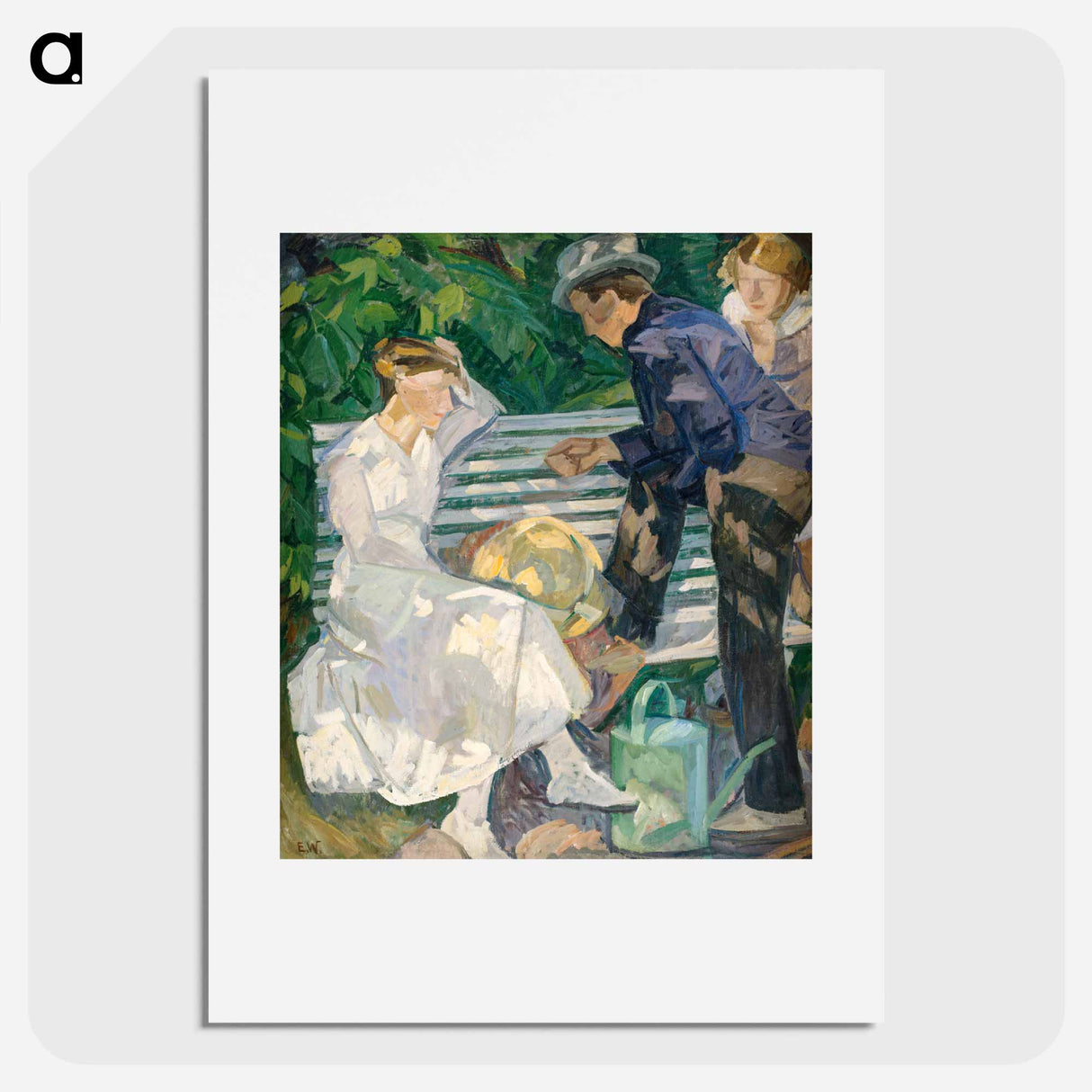 In the priest's garden. Christiansø. - エドヴァルド ウェイ Poster.