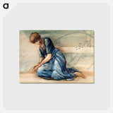 アートポストカード-The Briar Rose Series - Study for 'The Garden Court' - エドワード バーン ジョーンズ Postcard.