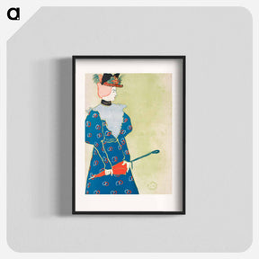 アートポスター-Woman holding umbrella - エドワード ペンフィールド Poster.