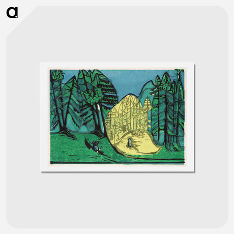 アートポストカード-Cemetery in the Forest - エルンスト ルートヴィヒ キルヒナー Postcard.
