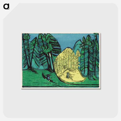 アートポストカード-Cemetery in the Forest - エルンスト ルートヴィヒ キルヒナー Postcard.