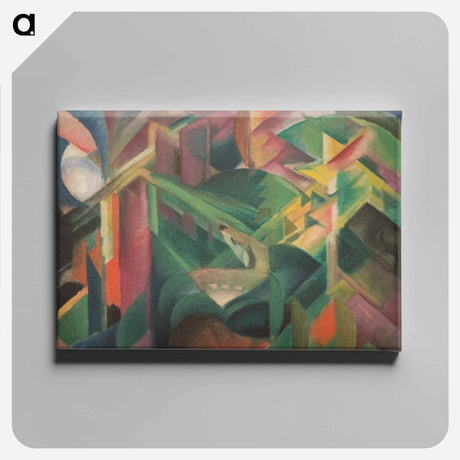アートパネル-Deer in the monastery garden - フランツ マルク Canvas.