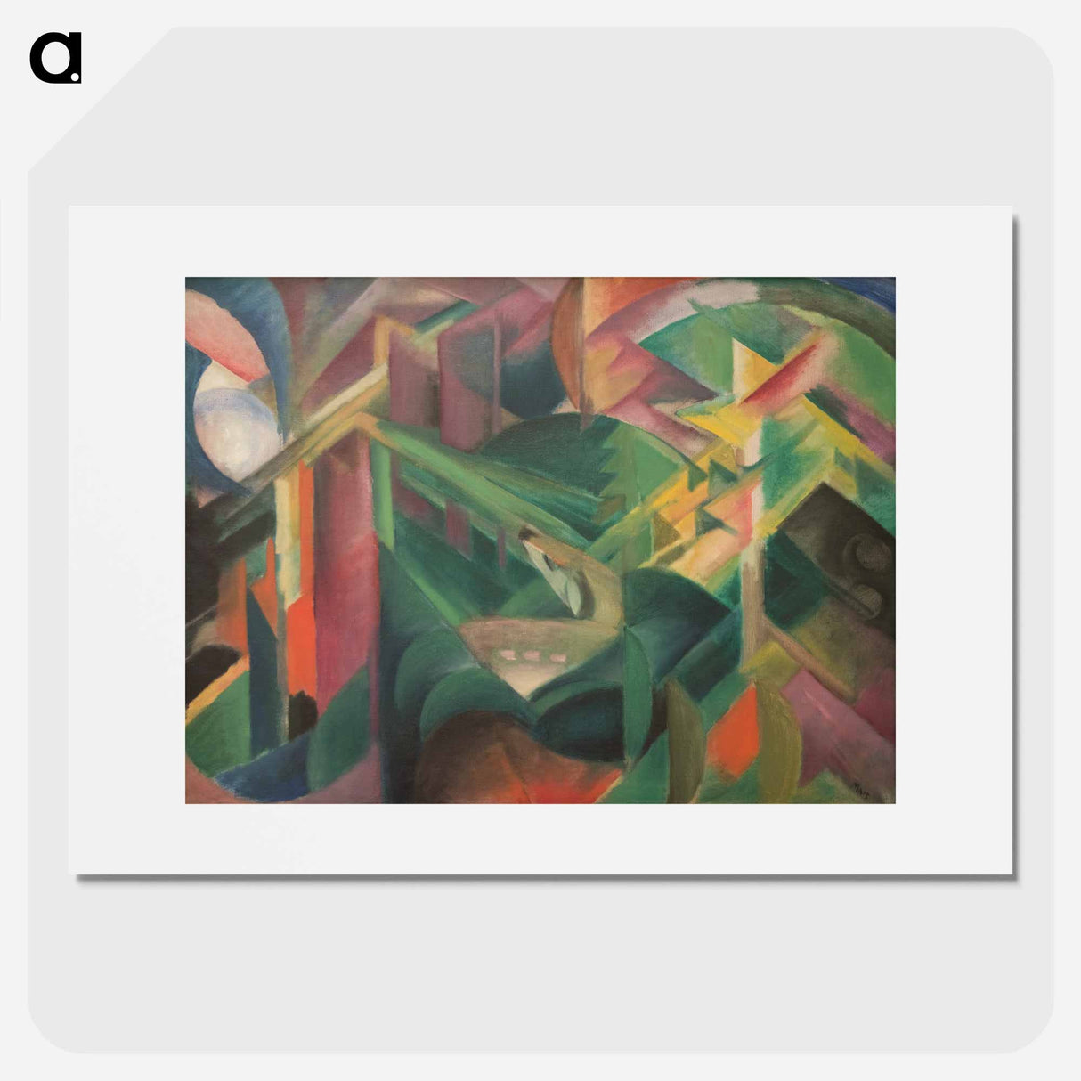 Deer in the monastery garden - Franz Marc Poster.