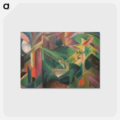 アートポストカード-Deer in the monastery garden - フランツ マルク Postcard.