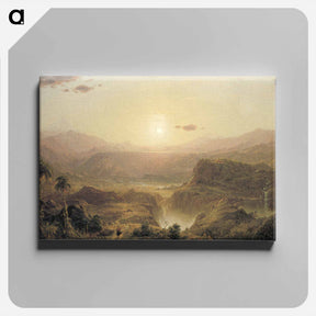 アートパネル-The Andes of Ecuador - フレデリック エドウィン チャーチ Canvas.