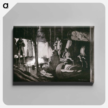 アートパネル-First and Best Camp of the Trip
 - フレデリック レミントン Canvas.