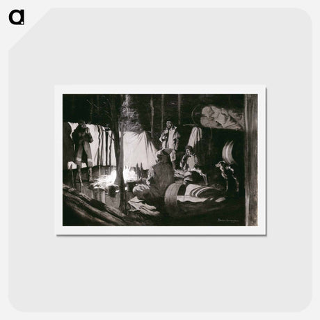 アートポストカード-First and Best Camp of the Trip
 - フレデリック レミントン Postcard.