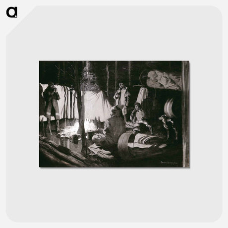 アートポストカード-First and Best Camp of the Trip
 - フレデリック レミントン Postcard.