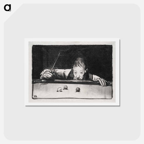 アートポストカード-Indoor athlete, first stone - ジョージ ベローズ Postcard.