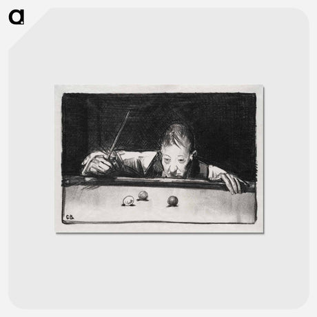 アートポストカード-Indoor athlete, first stone - ジョージ ベローズ Postcard.