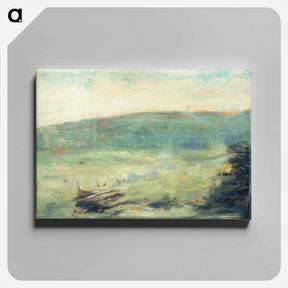 アートパネル-Landscape at Saint-Ouen - ジョルジュ スーラ Canvas.
