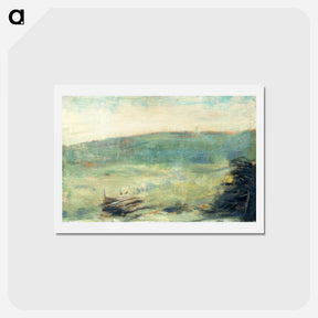 アートポストカード-Landscape at Saint-Ouen - ジョルジュ スーラ Postcard.
