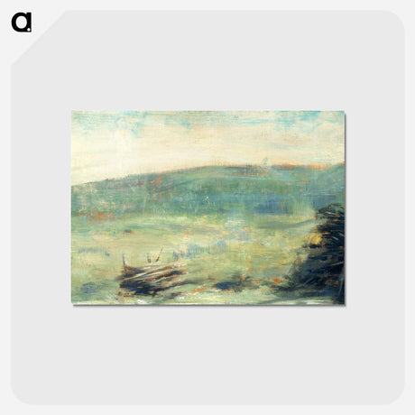 アートポストカード-Landscape at Saint-Ouen - ジョルジュ スーラ Postcard.