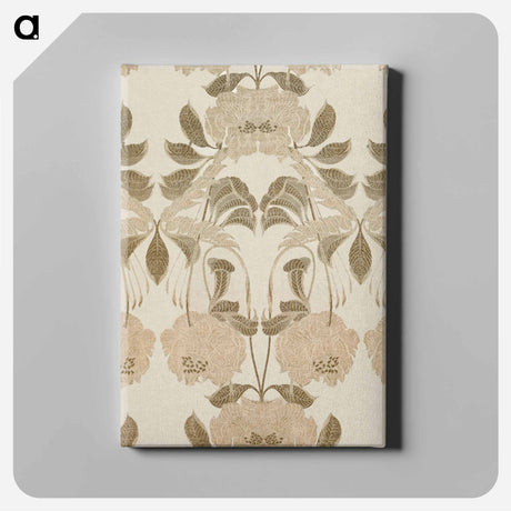 アートパネル-Silk with Art Nouveau Design - ジョルジュ ド フィール Canvas.