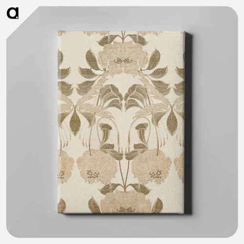 Silk with Art Nouveau Design - Georges de Fille Canvas.