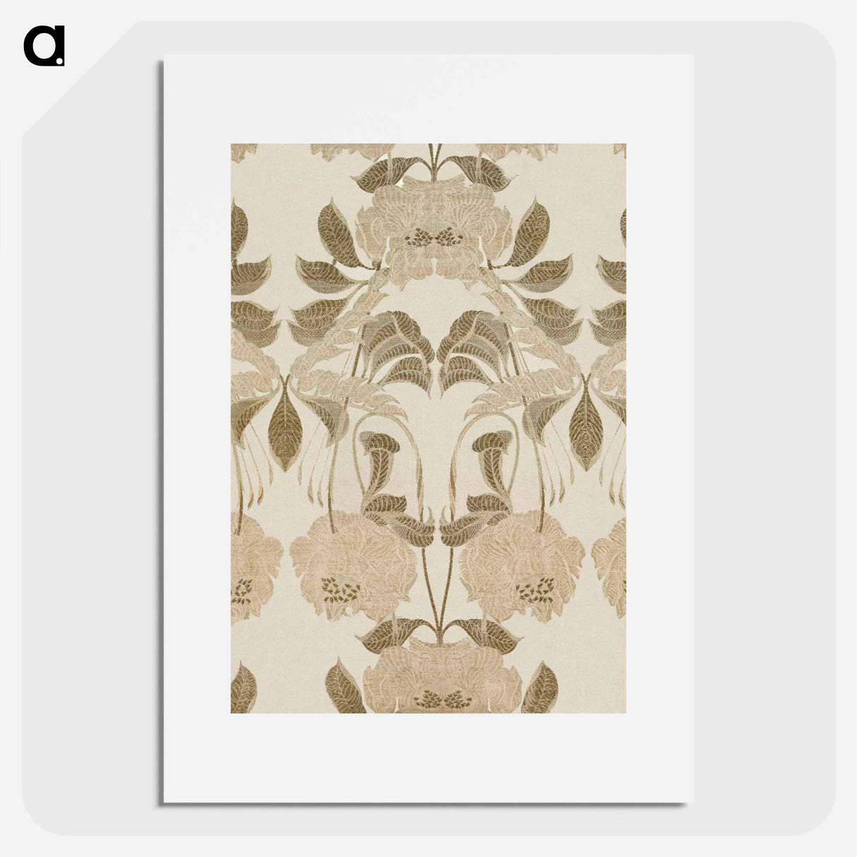 Silk with Art Nouveau Design - Georges de Filles Poster.