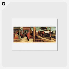 アートポストカード-Polyptych of San Vincenzo Ferreri - ジョヴァンニ ベッリーニ Postcard.