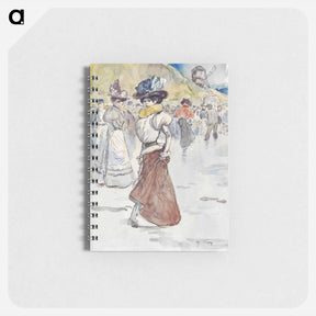 アートメモ帳-Walkers in front of the Galette mill - アンリ ソム Memo.