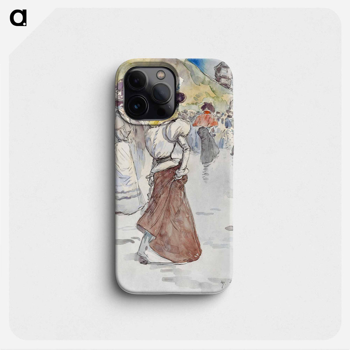 Walkers in front of the Galette mill - アンリ ソム Phone Case.