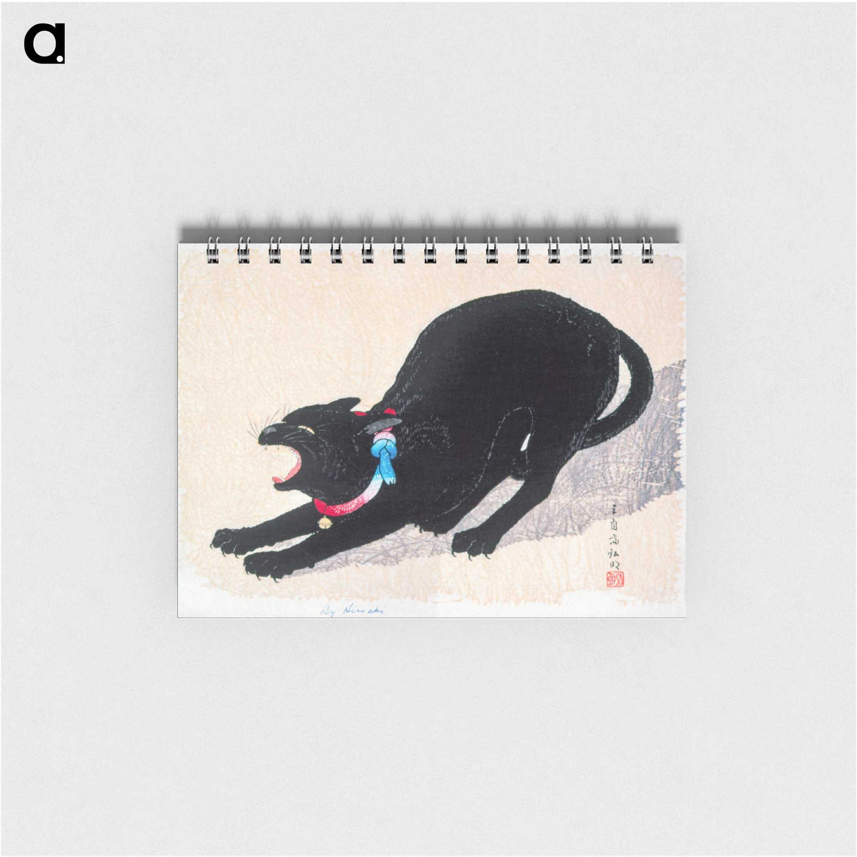 アートメモ帳-Black Cat Hissing - 高橋 宏明 Memo.