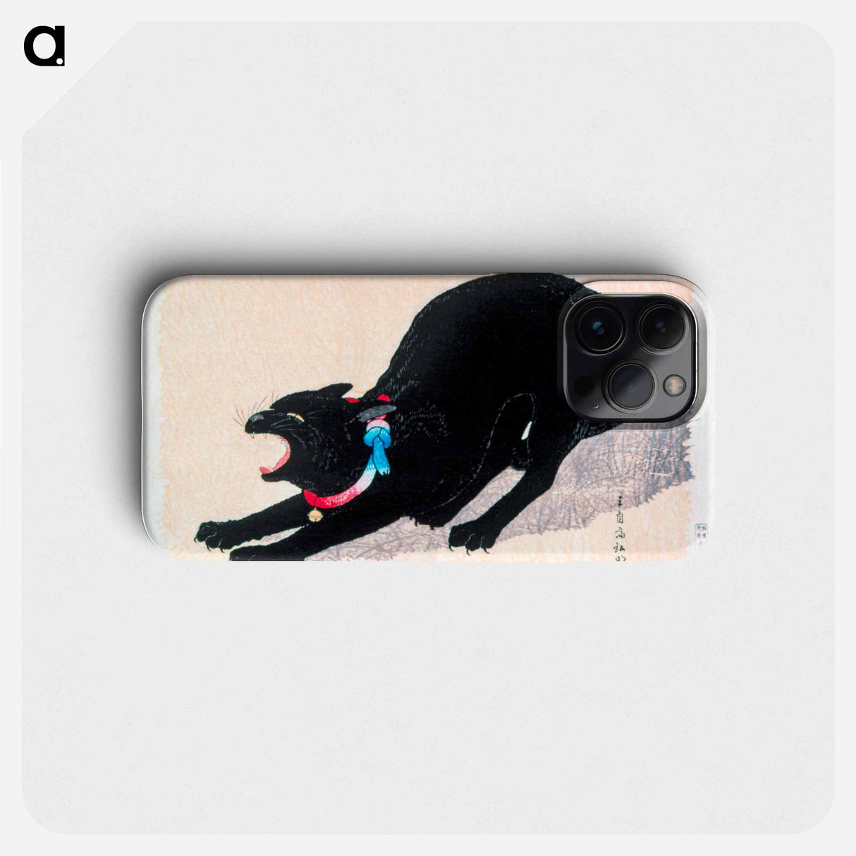 Black Cat Hissing - 高橋 弘明 Phone Case.