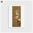 アートポストカード-Hen and Rooster with Grapevine
 - 伊藤若冲 Postcard.