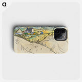 View from the dunes on Koog in Texel - ヤン・トゥーロップ Phone Case.