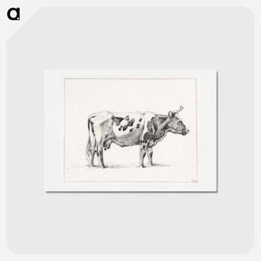 アートポストカード-Standing cow - ジャン ベルナール Postcard.