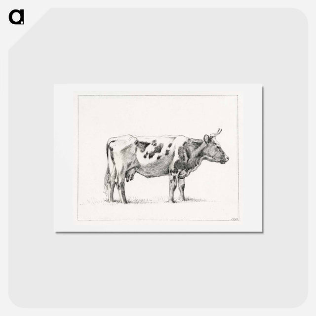 アートポストカード-Standing cow - ジャン ベルナール Postcard.
