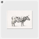 アートポストカード-Standing cow - ジャン ベルナール Postcard.