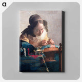 The Lacemaker - Johannes Vermeer Canvas.