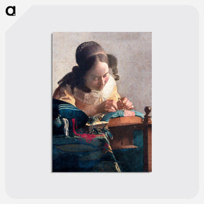 アートポストカード-The Lacemaker - ヨハネス フェルメール Postcard.