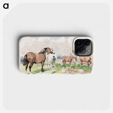 Five Horses near a Brook
 - ジョン フレデリック ヘリング Phone Case.