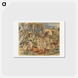 アートポストカード-Figures in Tropical Landscape
 - ジュール パスキン Postcard.