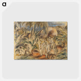 アートポストカード-Figures in Tropical Landscape
 - ジュール パスキン Postcard.