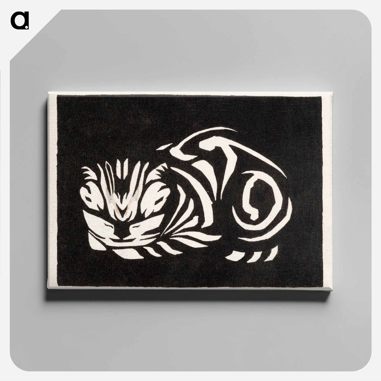 Woodcut cat - Julie de Graag Canvas.