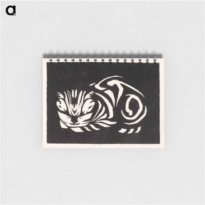 アートメモ帳-Woodcut cat - ユリー デ フラーハ Memo.