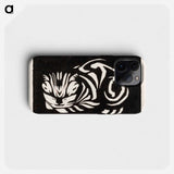 Woodcut cat - Julie de Graag Phone Case.