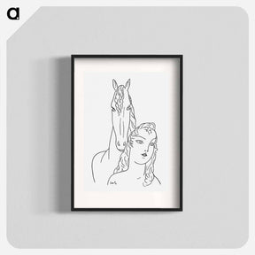 アートポスター-Woman with horse - レオ ヘステル Poster.