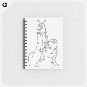 アートメモ帳-Woman with horse - レオ ヘステル Memo.