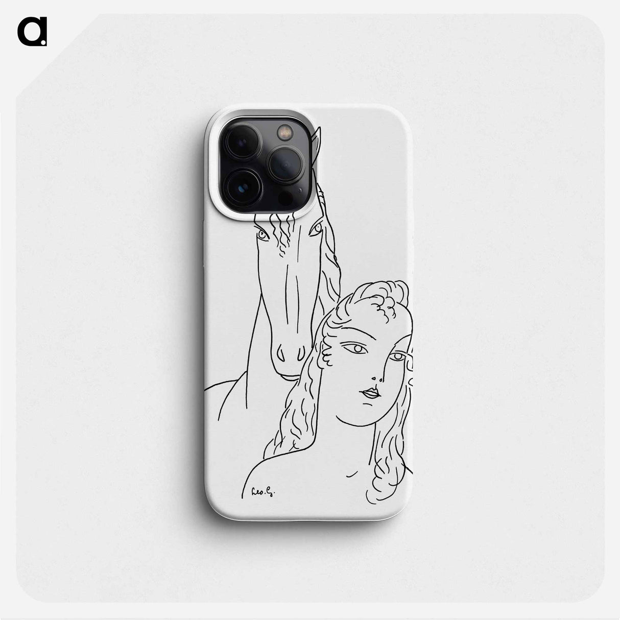 Woman with horse - Leo Gerstel Phone Case.