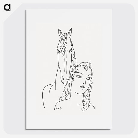 Woman with horse - Leo Gerstel Poster.