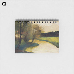 アートメモ帳-Herbstliche Bachlandschaft im Abendlicht - レッサー ユリィ Memo.