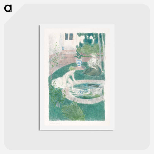 The reflection in the fountain - モーリス ドニ Postcard.