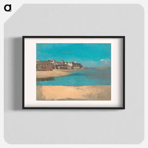アートポスター-Village by the Sea in Brittany - オディロン ルドン Poster.