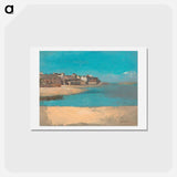アートポストカード-Village by the Sea in Brittany - オディロン ルドン Postcard.