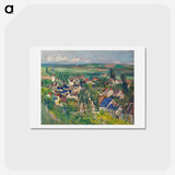 アートポストカード-Auvers, Panoramic View - ポール セザンヌ Postcard.