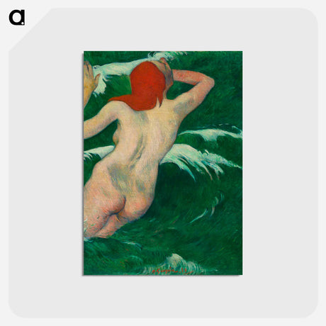 アートポストカード-In the Waves (Dans les Vagues) - ポール ゴーギャン Postcard.
