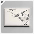 アートパネル-Pallas’s Blue Robin and Rose
 - 鳥類図鑑 Canvas.