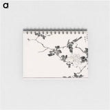 アートメモ帳-Pallas’s Blue Robin and Rose
 - 鳥類図鑑 Memo.